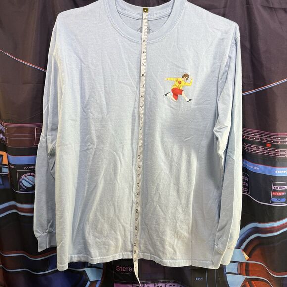DANNY DUNCAN Summer 2019 Long Sleeve T-Shirt Light Blue Medium & Sticker - Picture 7 of 8